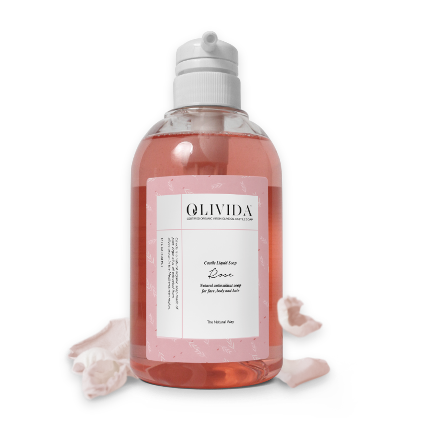 Olivida Rose Liquid Soap